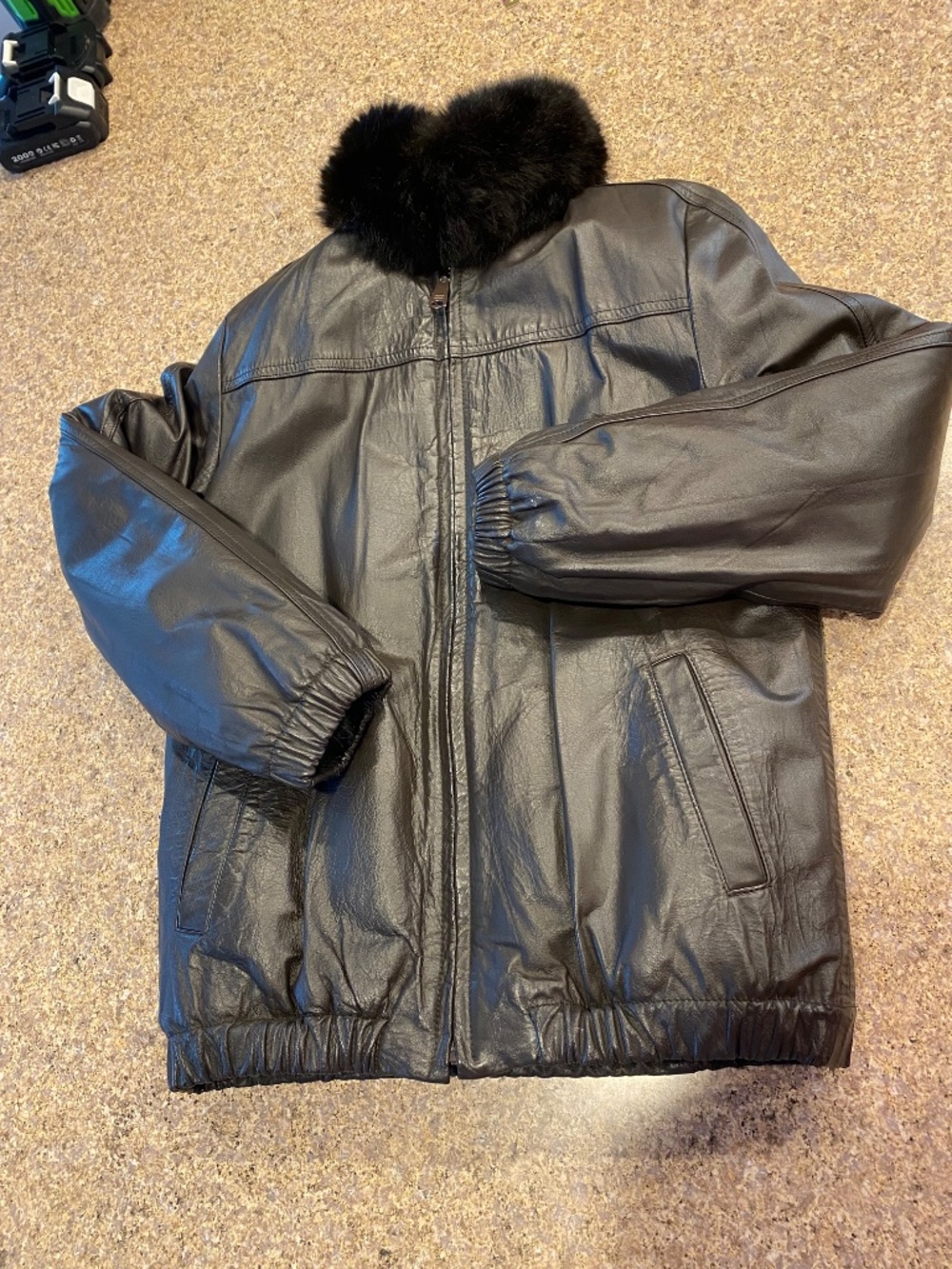 Vintage Reversible Fur & Leather Bomber Jacket Small - Picture 13 of 16